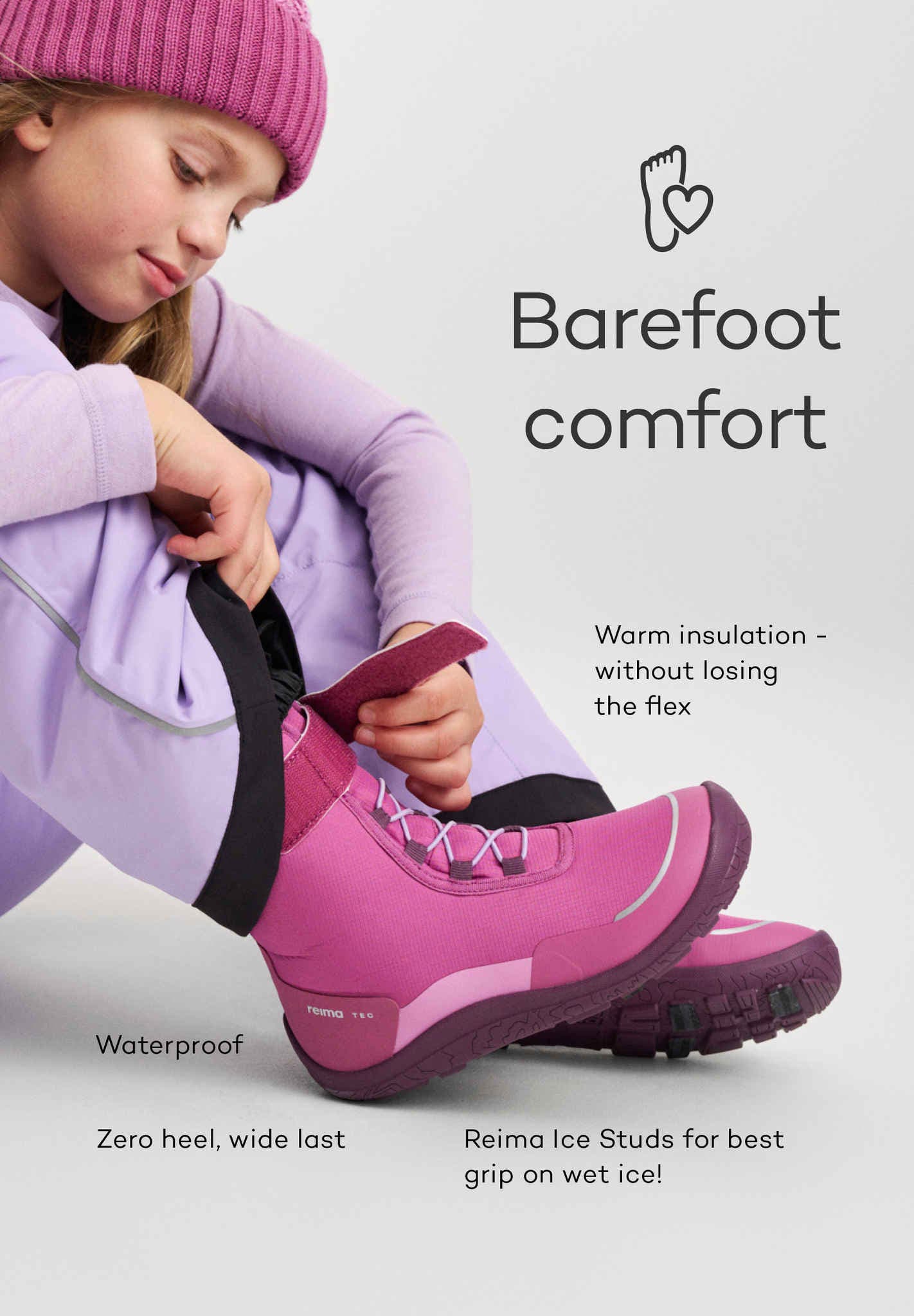 Kids' barefoot winter boots Talvella Junior Shoes