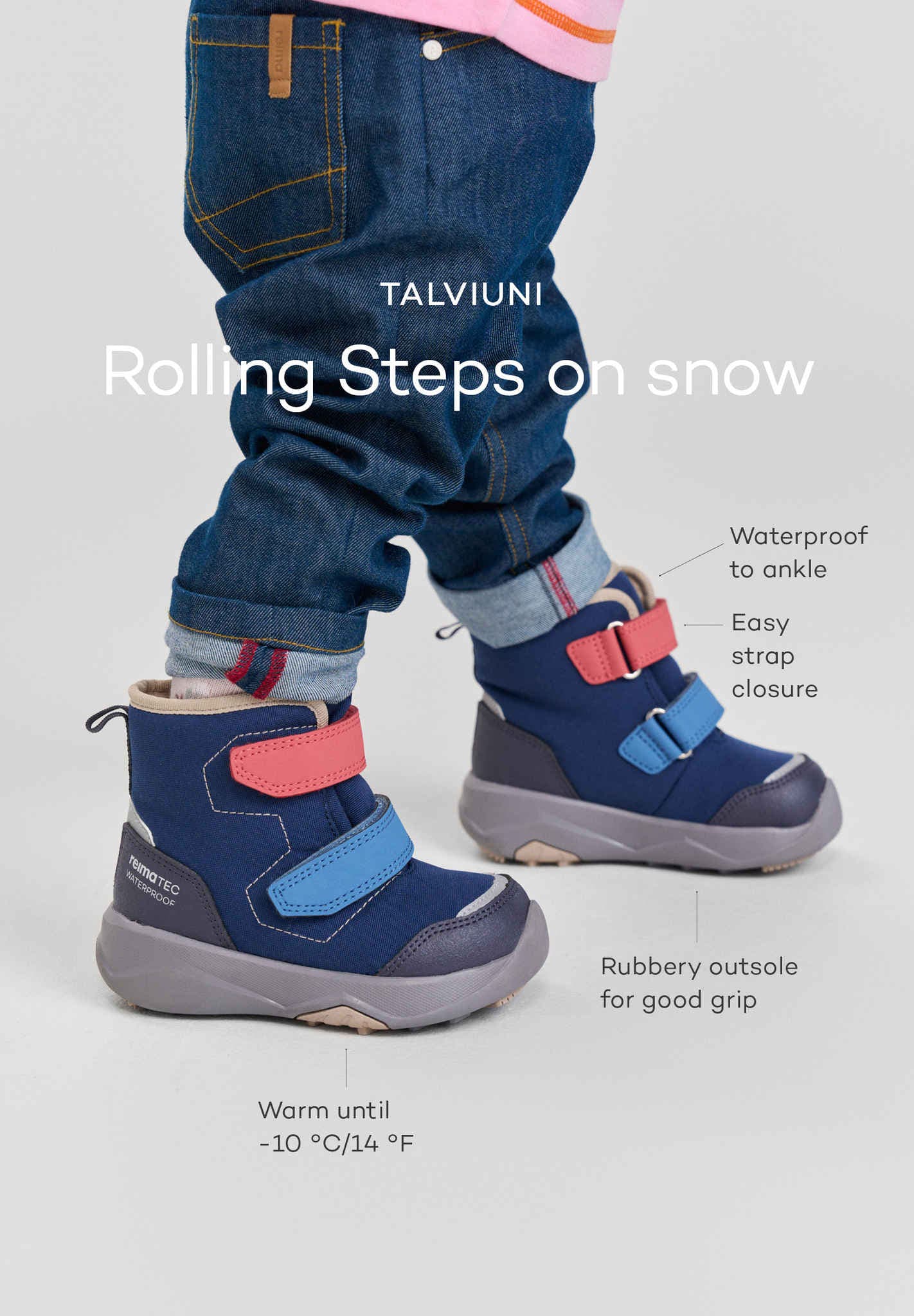 Toddlers' waterproof Winter shoes Talviuni Winter