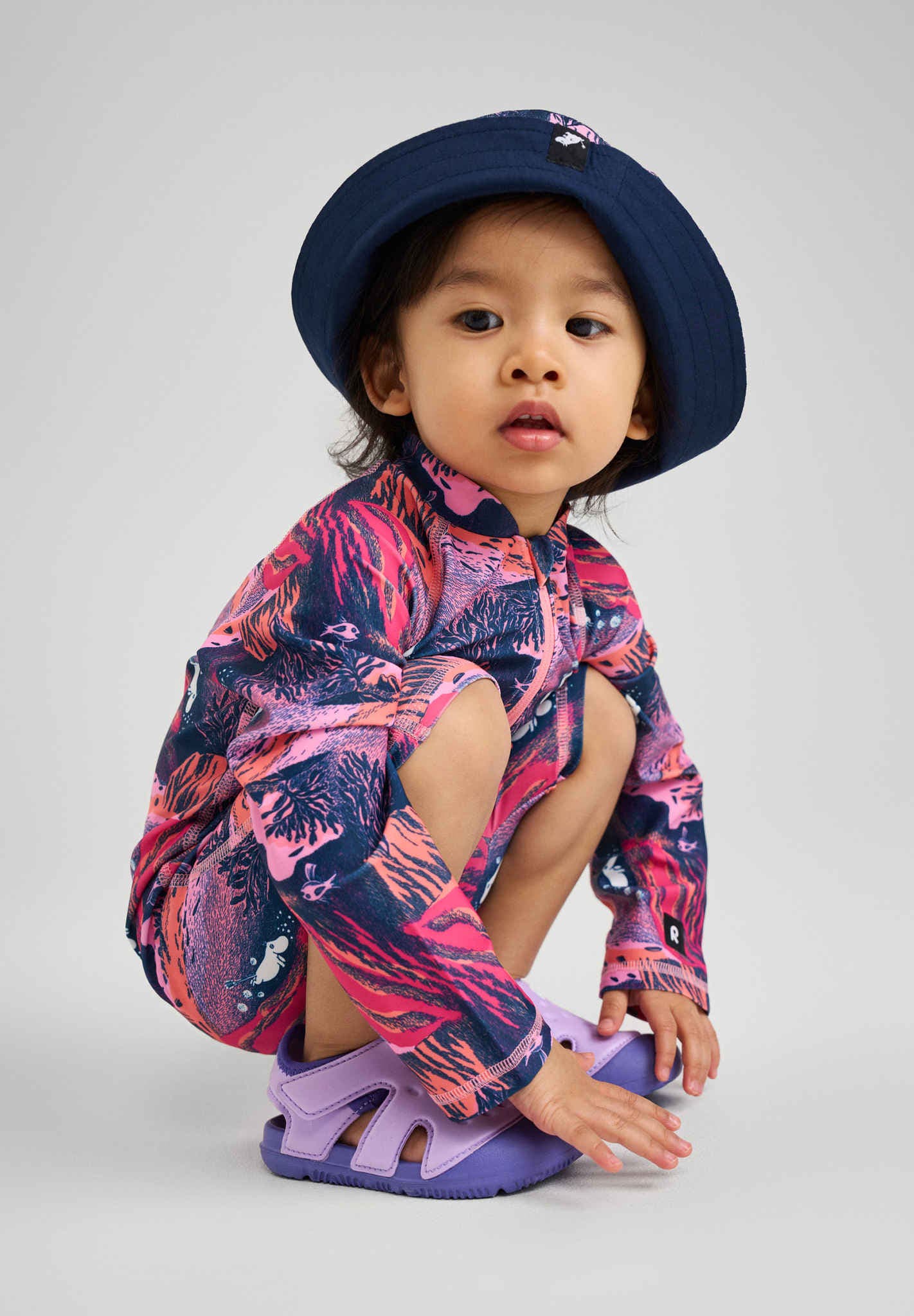 Toddlers' UV protective one piece swimsuit Moomin Sandig Winter